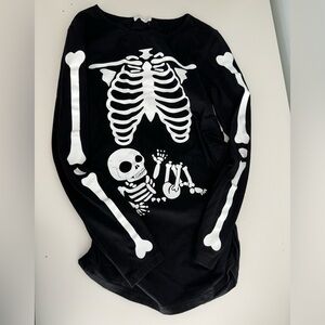 Maternity Halloween Skeleton Shirt
